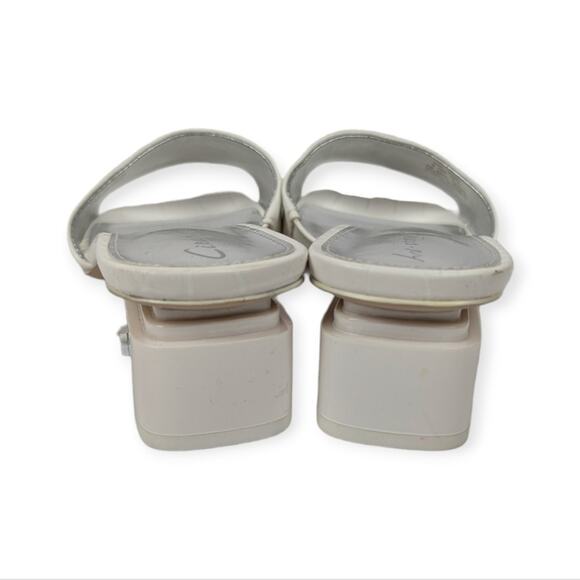 Circus NY by Sam Edelman White Croc Nova Block Heel Mules Size 6.5 - Picture 6 of 11